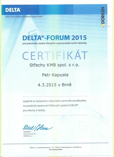 Certifikát Dörken